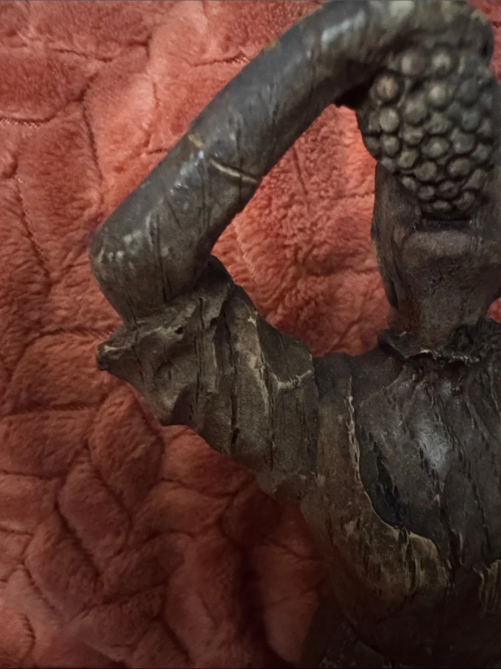 Vintage Hand-Carved Wooden Grape Harvest Lady Figurine / Wine Cellar Decor Art